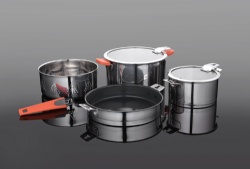 cookware set with detchable hadle