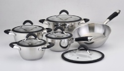 conical shape cookware with silicone handles